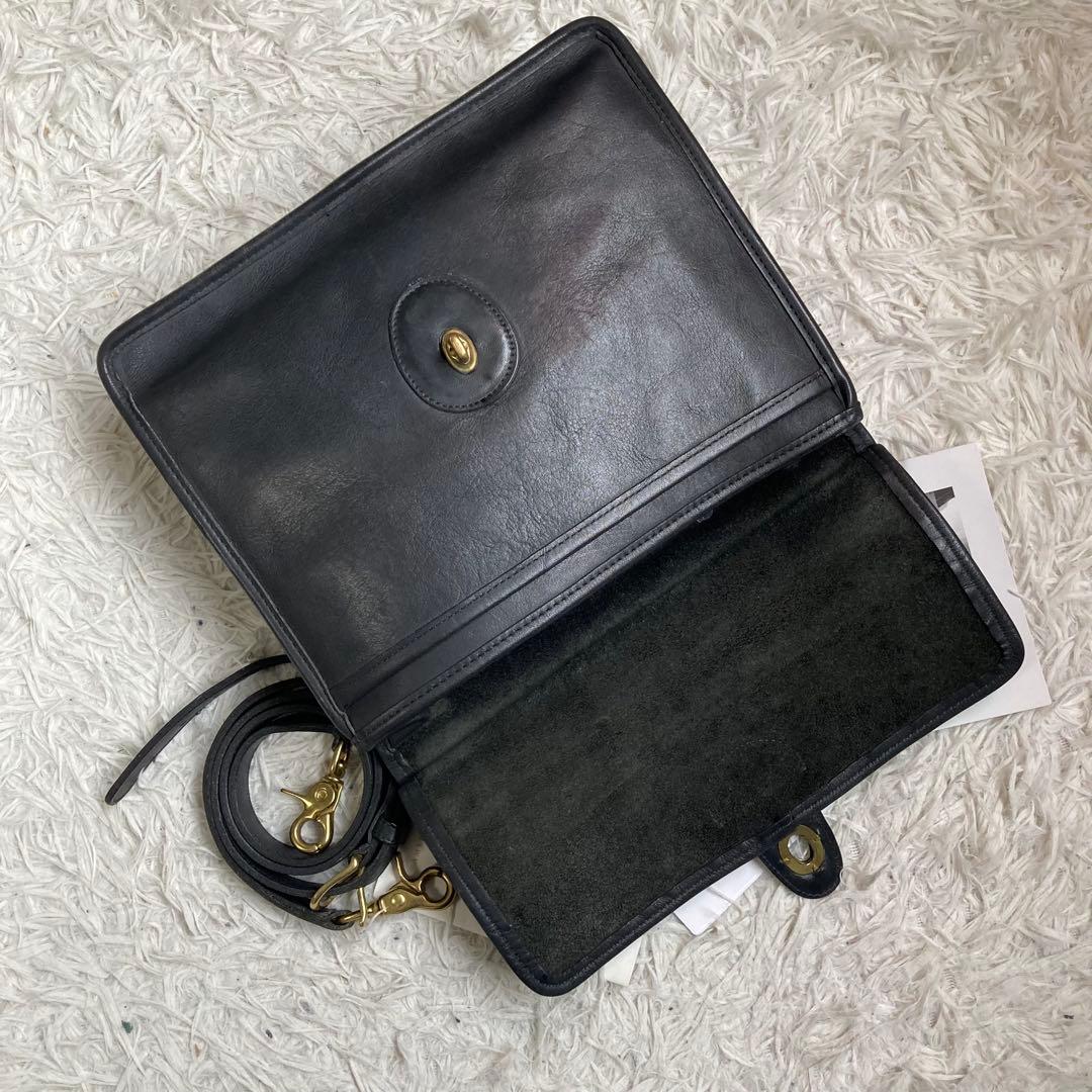 美品 vintage coach old archive ウィリス 黒 ブラック