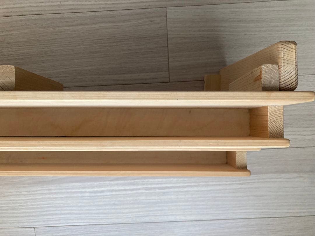 木遊舎 国産ひのき材 絵本ラック 絵本棚 60センチ ２段