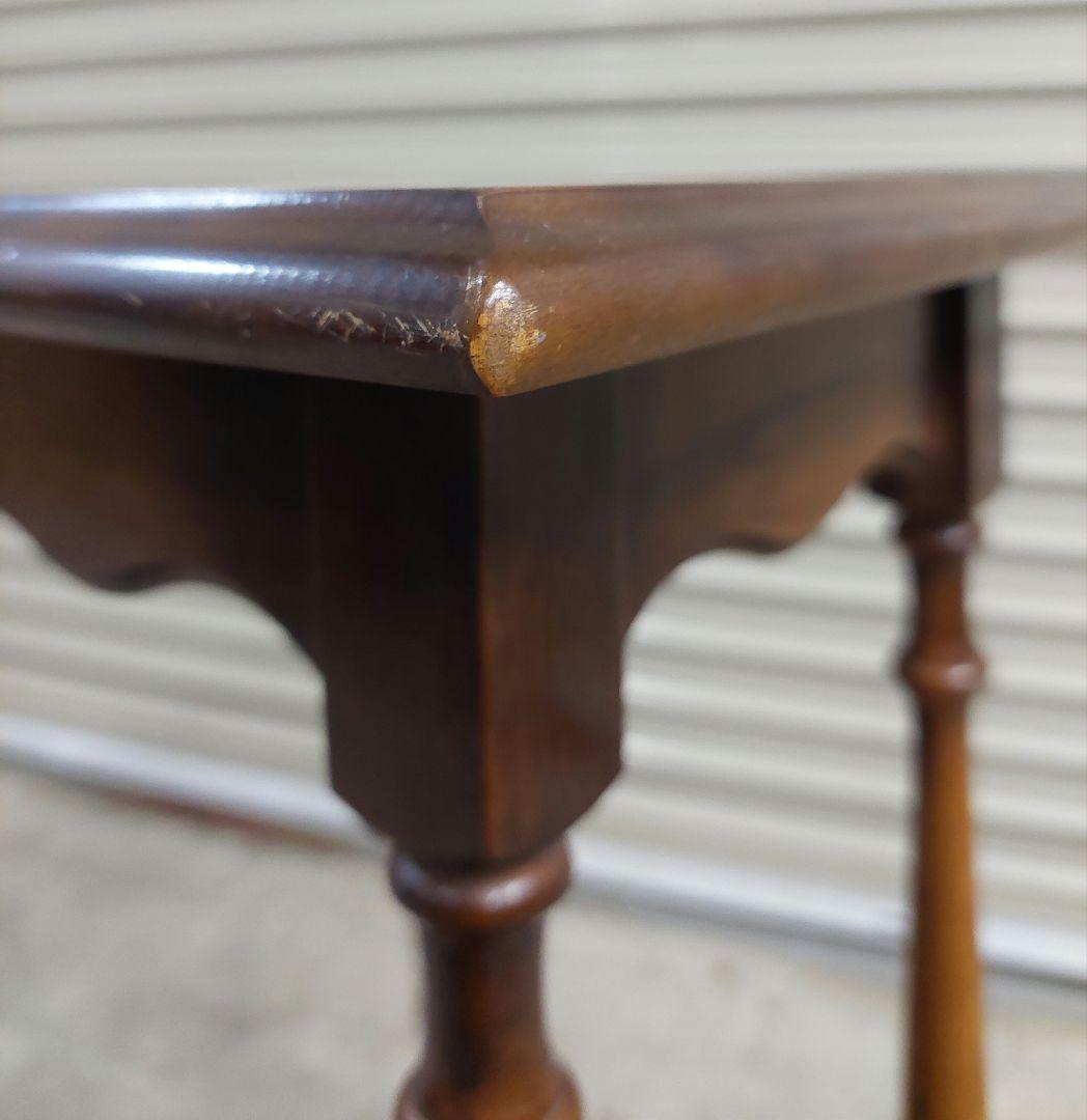 オールドカリモク アンティーク コロニアル 花台 電話台 飾り台 サイドテーブル