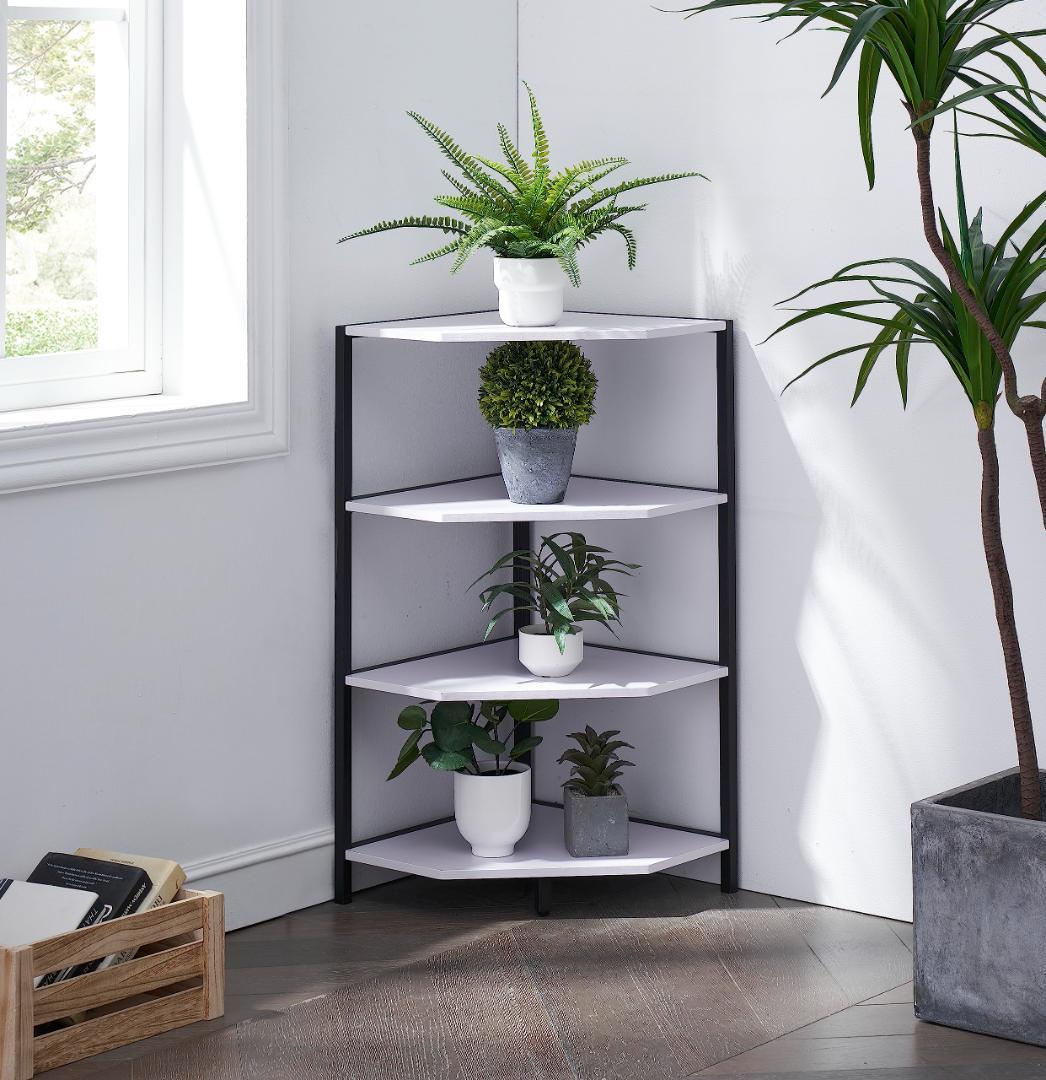 ☆コーナーシェルフ オープンシェルフ　ホワイト