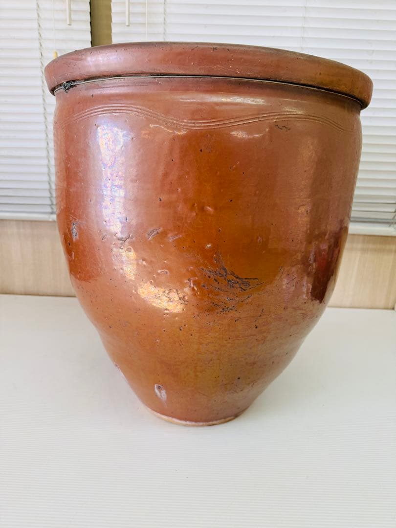 水甕　壺　陶器　メダカ鉢　金魚鉢　ガーデニング　火鉢 睡蓮鉢 陶器製 大型