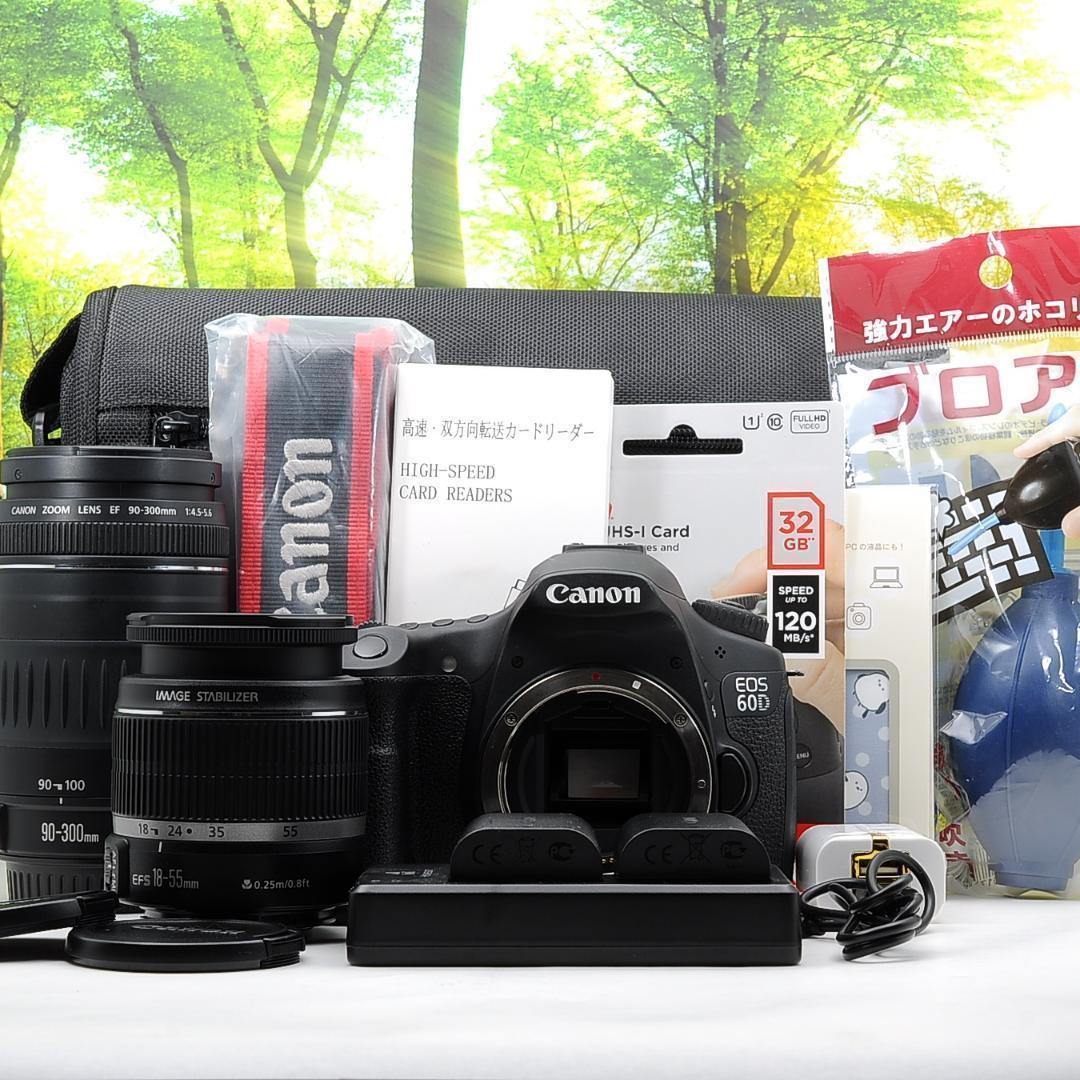 スマホ転送OK☆Canon EOS 60D ダブルセット☆本格一眼レフ♪