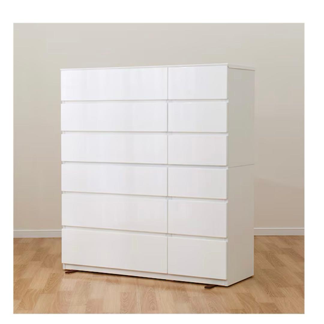 ニトリ ハイチェスト 白 タンス クエス 120-6HC チェスト 6段