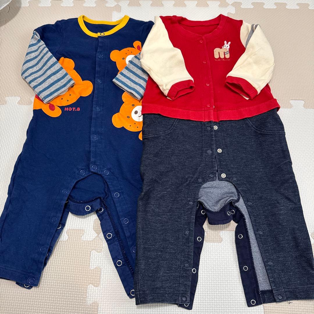 【おまとめ】ミキハウス ロンパース8枚セット 80cm