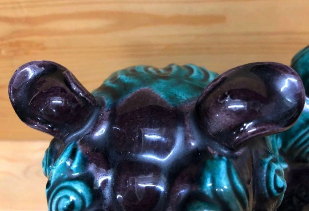 未使用/特価❕九谷焼/唐獅子の置物/1個　インテリア/魔除け