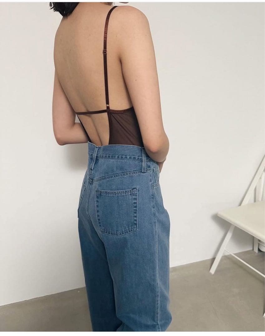 新品edit.for.lulu シアーボディースーツ　ブラウン