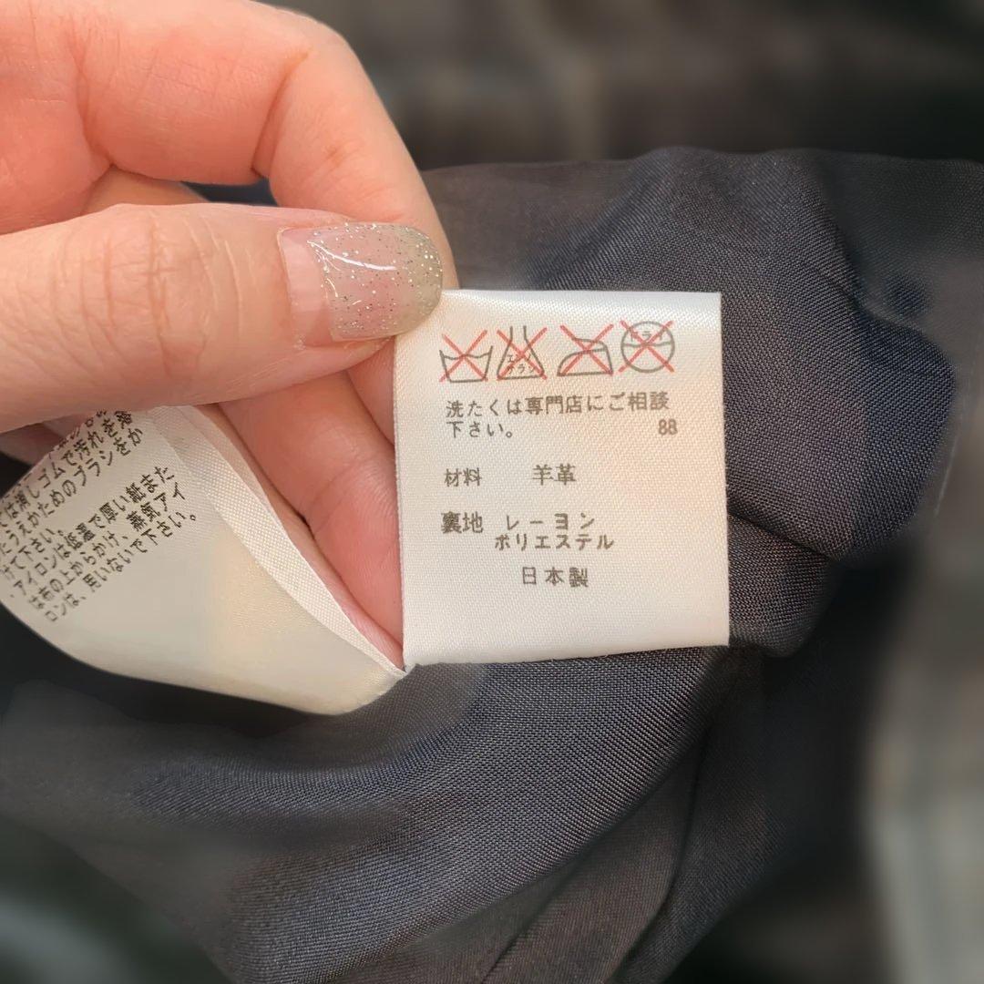 ☆超美品☆ラルフローレン　レザージャケット　羊革　スタンドカラー　ラム　黒