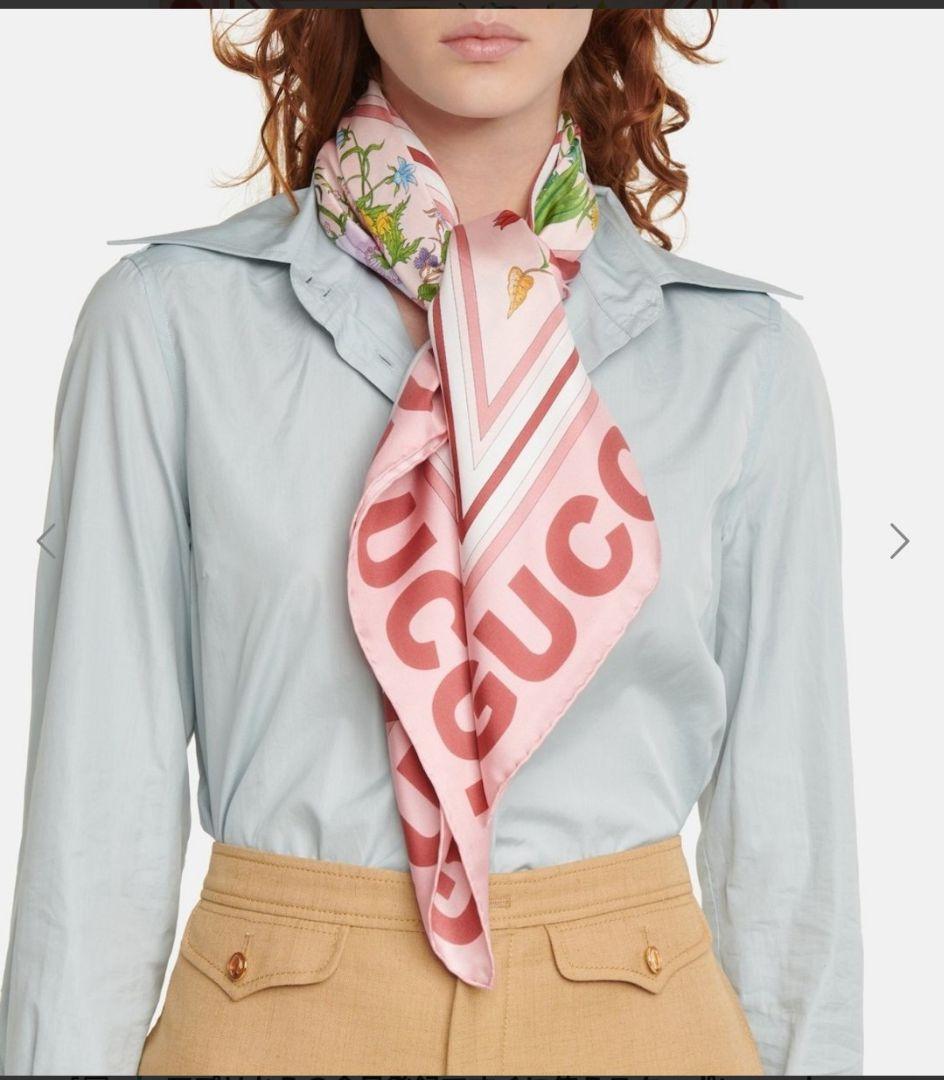 美品　GUCCI　シルク　スカーフ