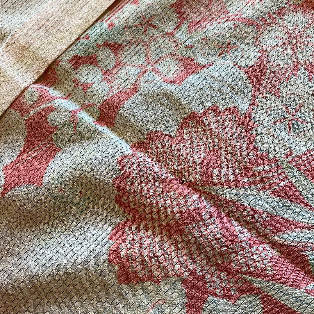 アンティーク　正絹　絽縮緬　襦袢　中振袖