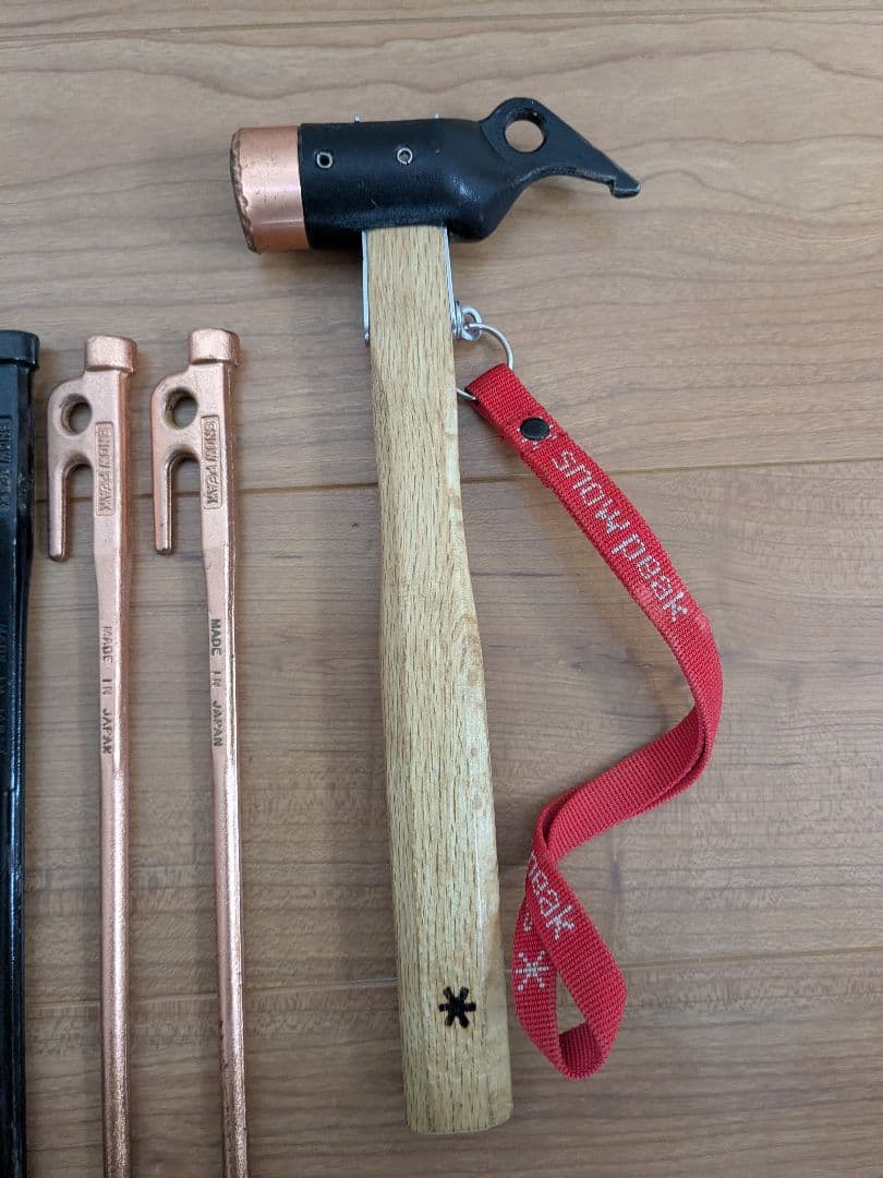 スノーピーク　ペグ10本＆ペグハンマーセット　ペグケース付き