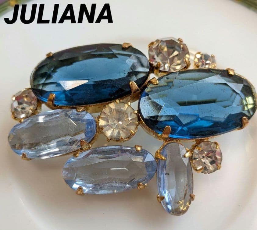 チェコ 香水瓶 コバルトブルーが綺麗 ボヘミアンガラスと他4点と2セット