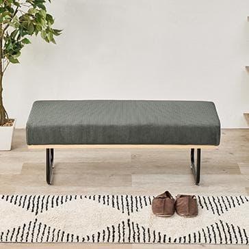 【新品】幅105cm コーデュロイ生地 ベンチソファアウトレット