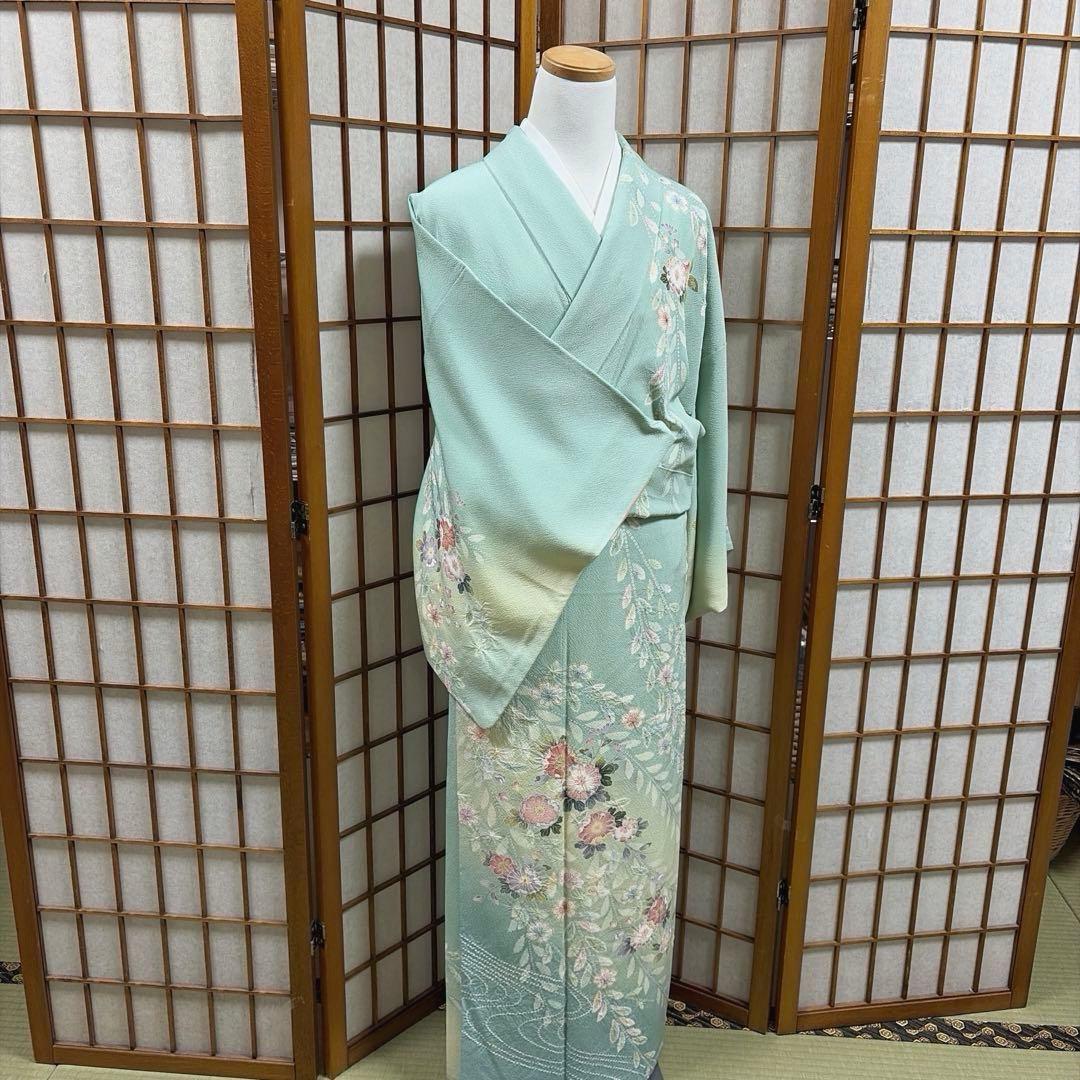 正絹　付け下げ《流れ　辻ヶ花》