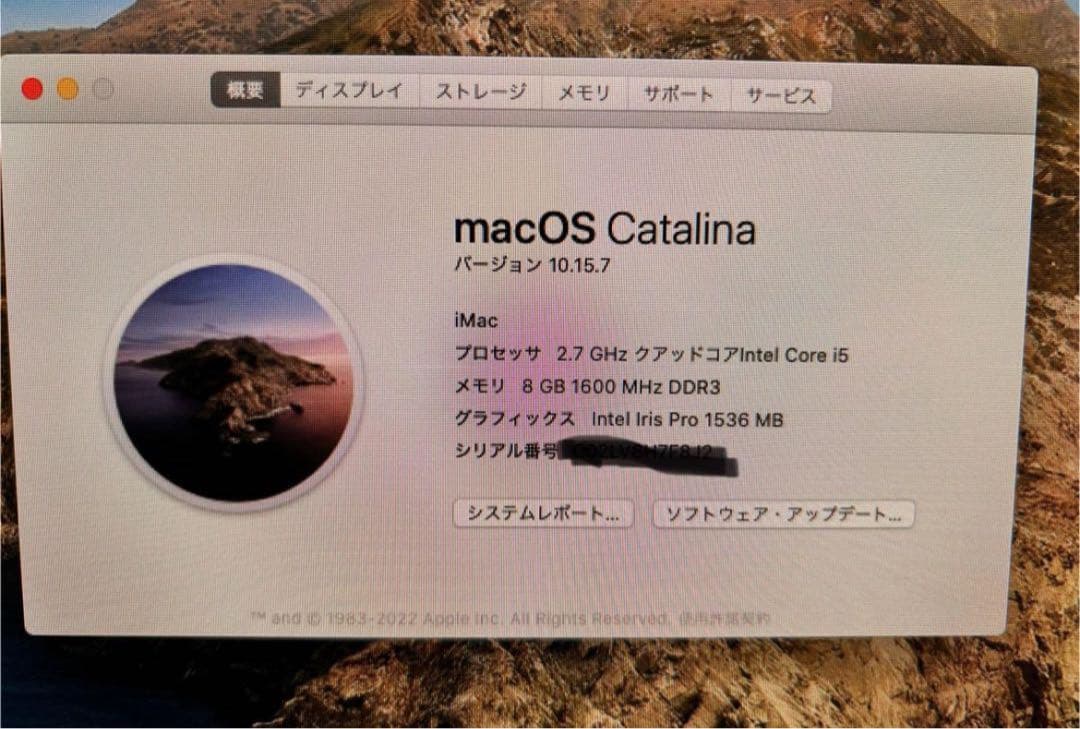 Macデスクトップ Apple iMac Intel Core i5