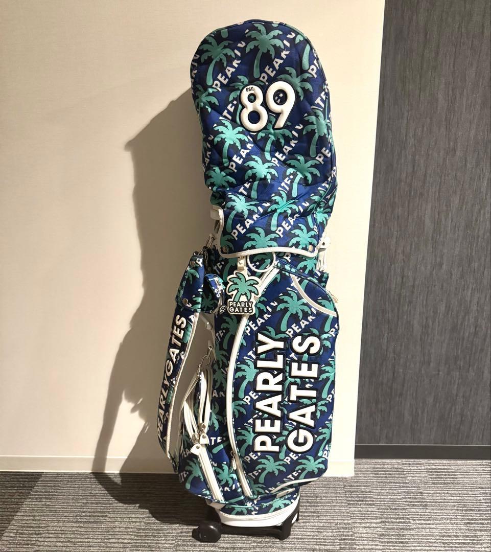 PEARLY GATES ヤシの木柄キャディバッグ