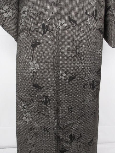 着用少ない！美品＊純泥染＊７マルキ＊本場大島紬＊防水済＊着物＊１６５ｃｍ＊裄６６