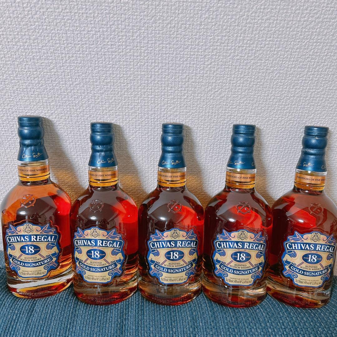 シーバスリーガル18年 ゴールドシグネチャー 700ml 5本セット