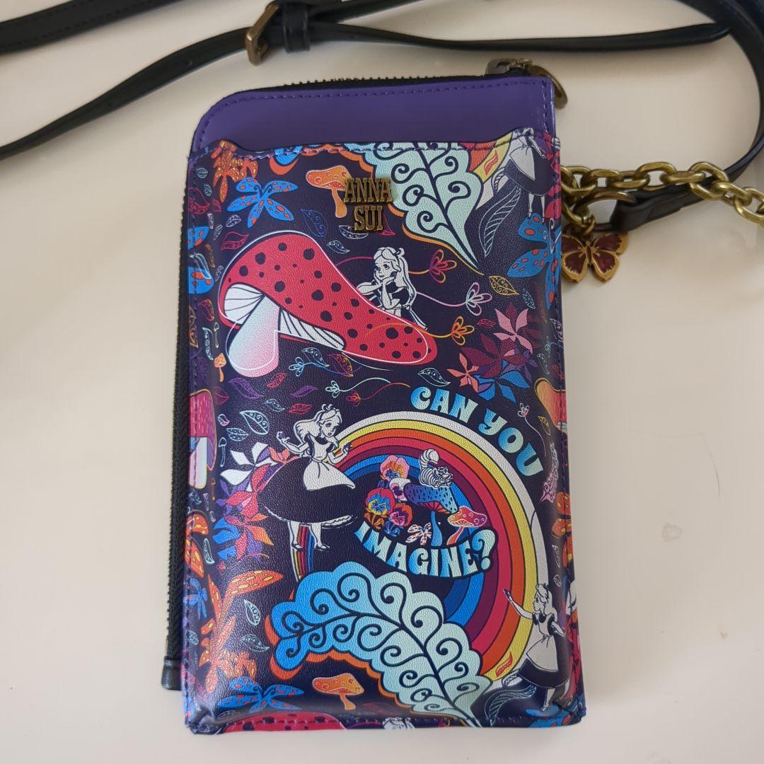 さくら！ アナスイ×ディズニーコラボ スマホショルダーバッグ 財布美品！