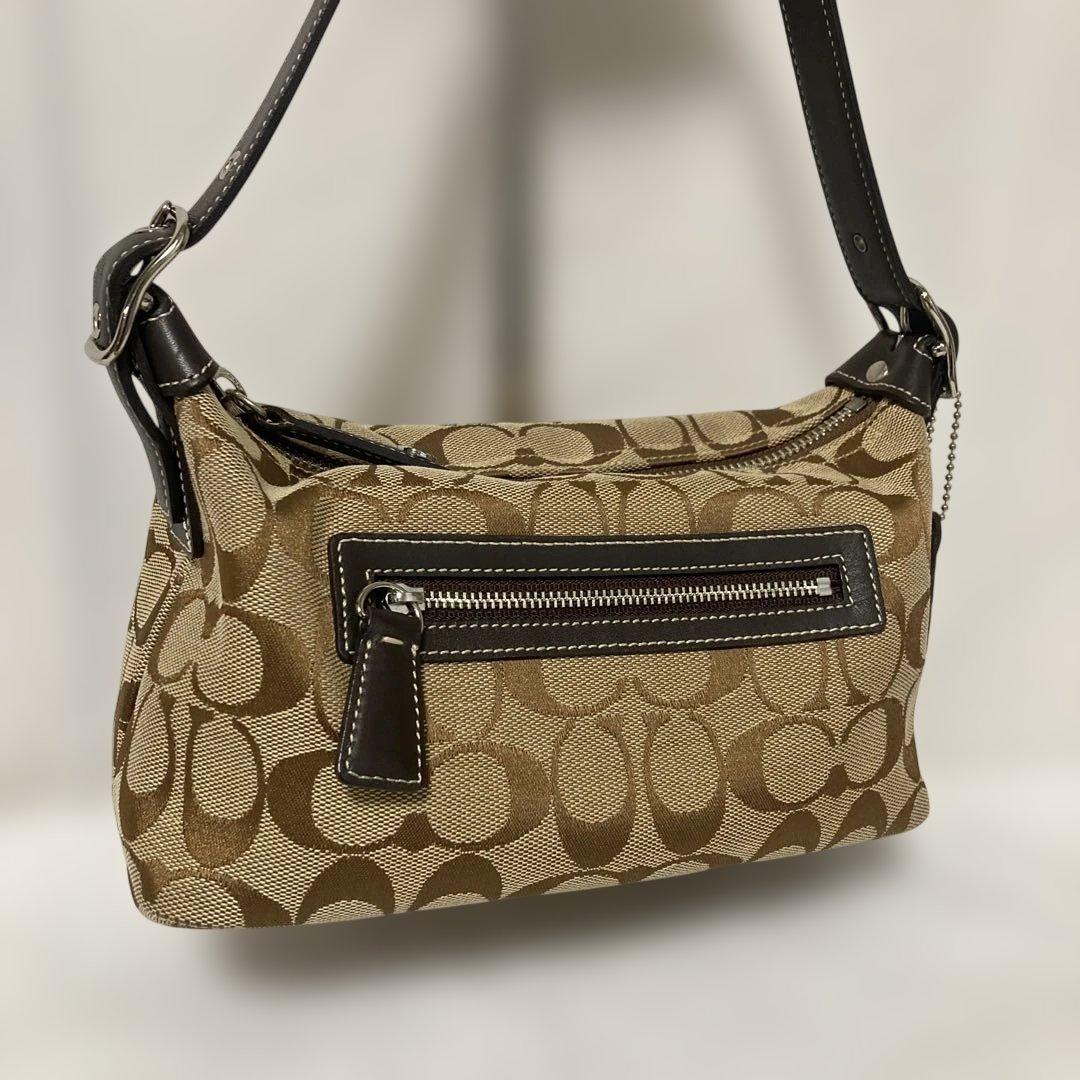 COACH　アクセサリーポーチ★極美品ハンドバッグ シグネチャー　6044