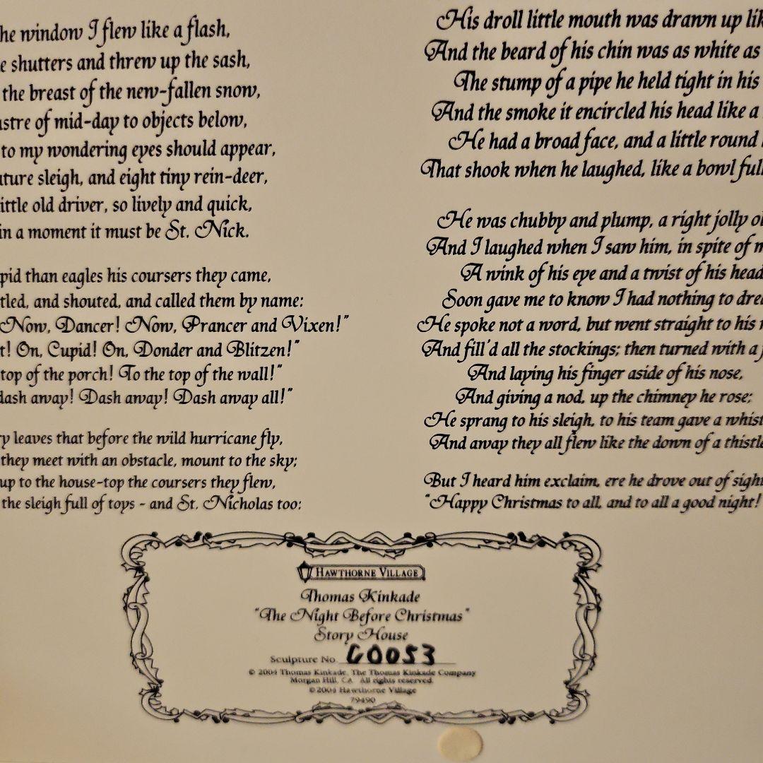 【美品稼働確認】トーマス・キンケード　クリスマス　ジオラマ　オーナメント