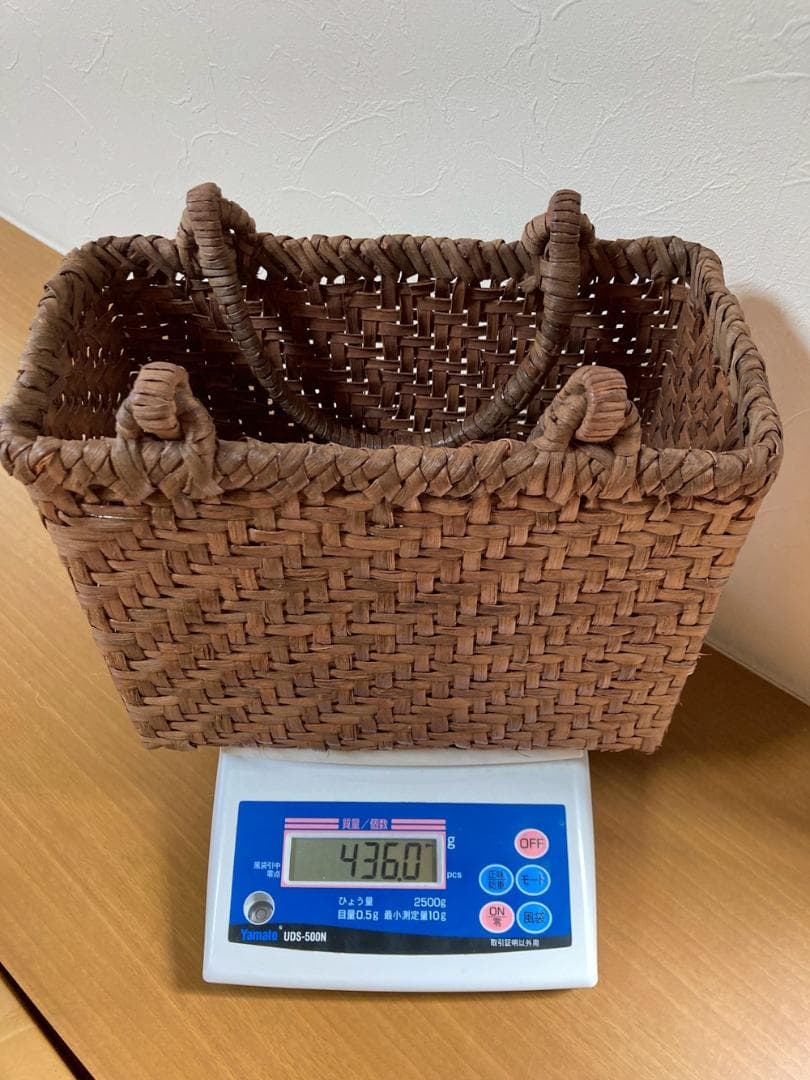 山ぶどう籠バッグ（日本製　国産材　８年物）
