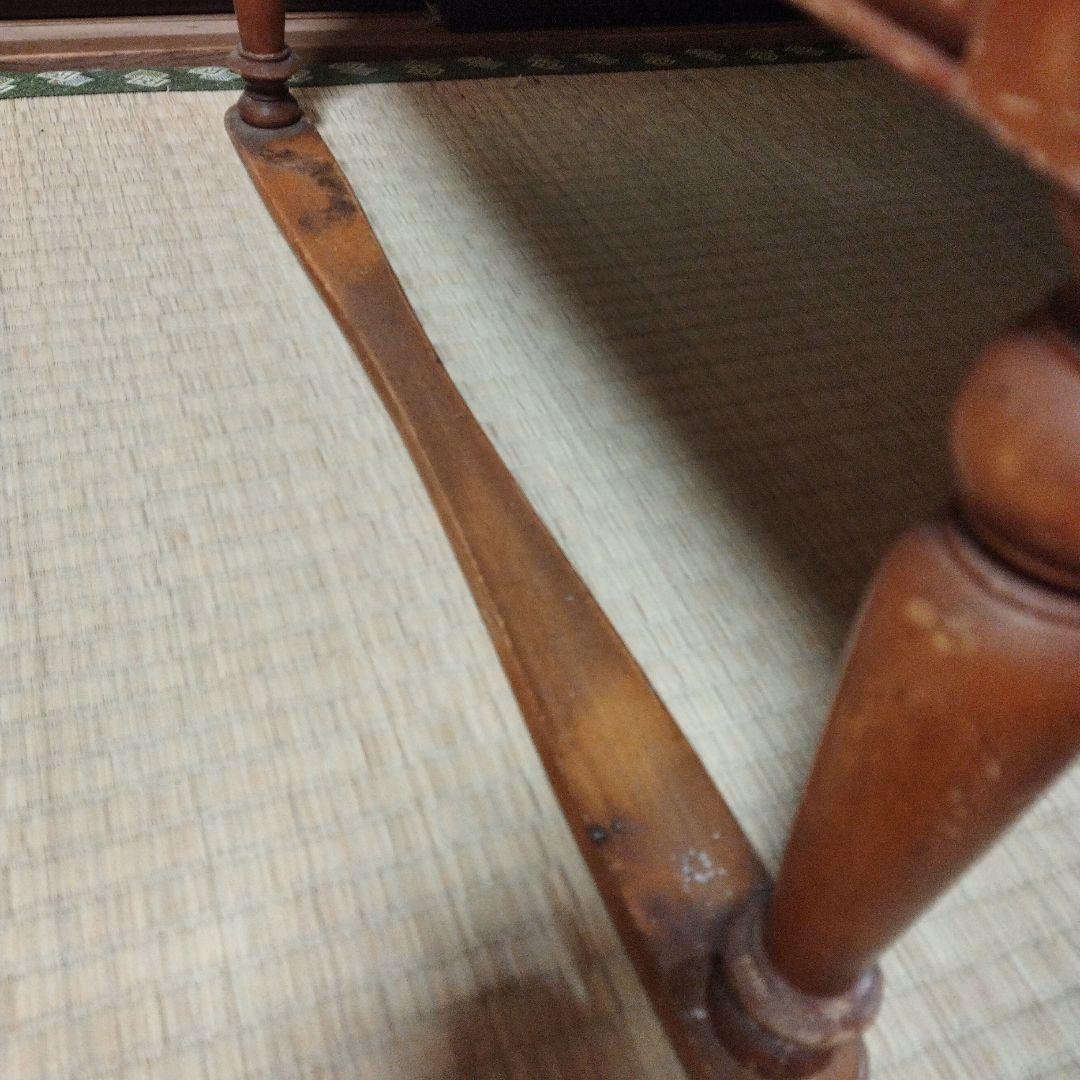 昭和レトロ 木製 ブラウン 文机 引き出し付き