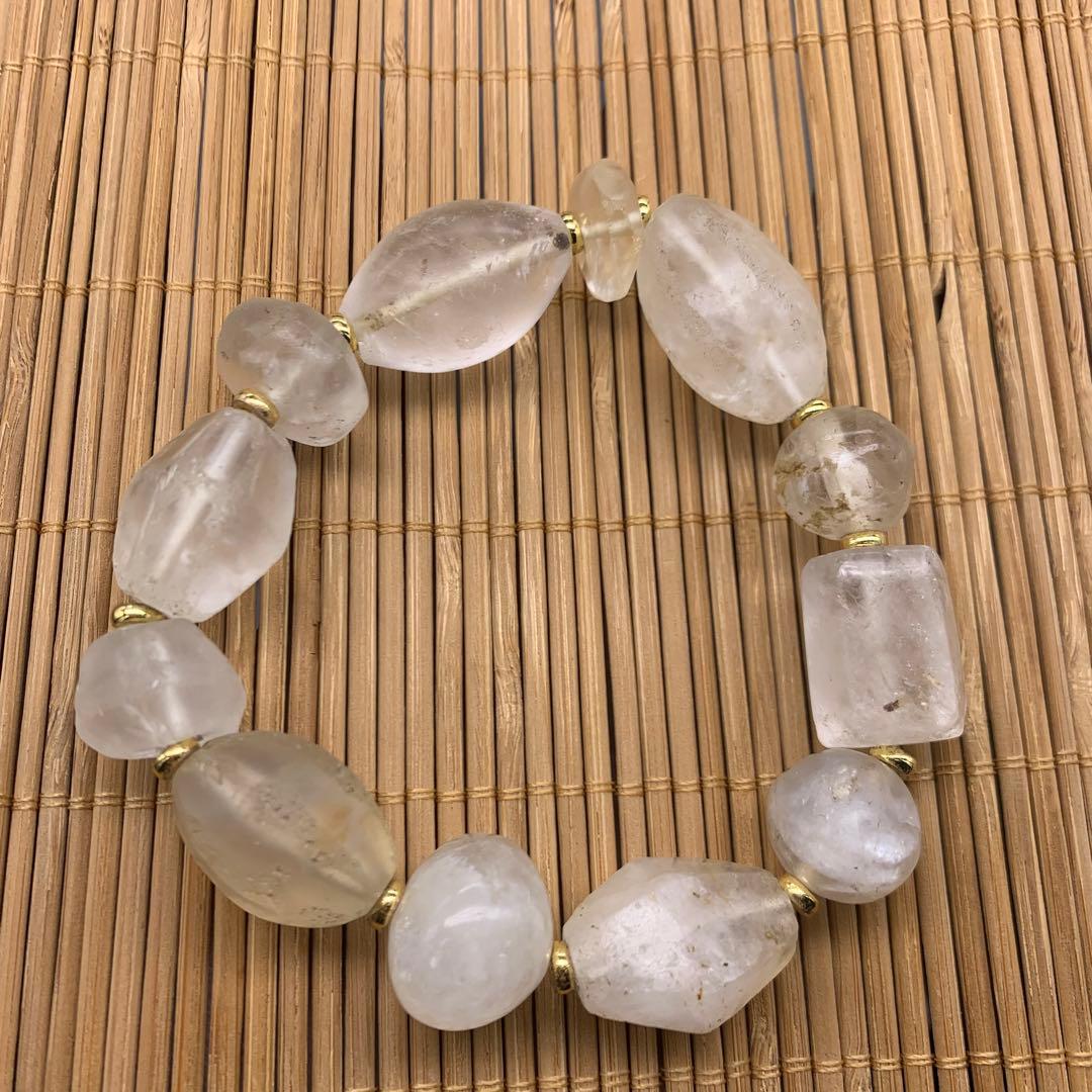 アンティークビーズ/水晶ブレスレット