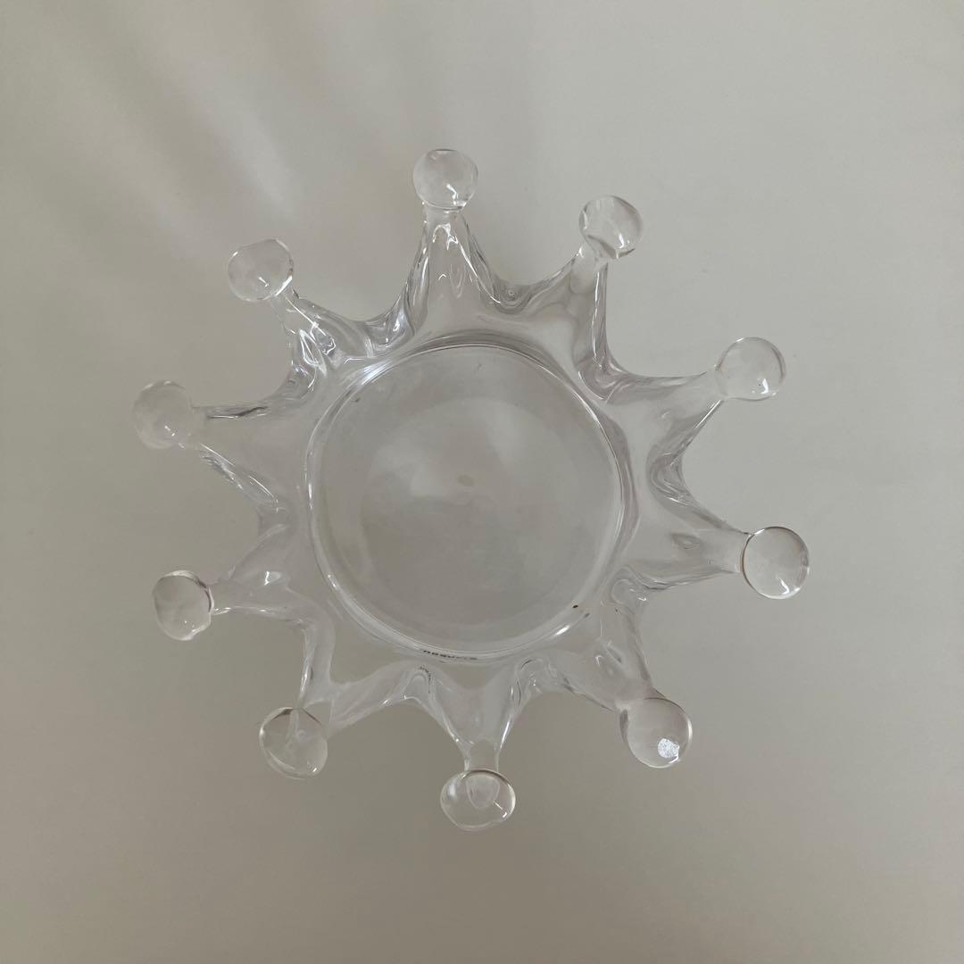 Sghr スガハラ ガラス ミルククラウン 大小２個セット 【廃盤希少】