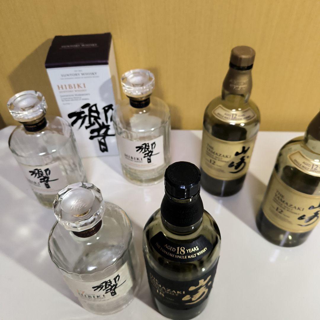 山崎18年 響１７年 空瓶 ６本空箱１個 セット