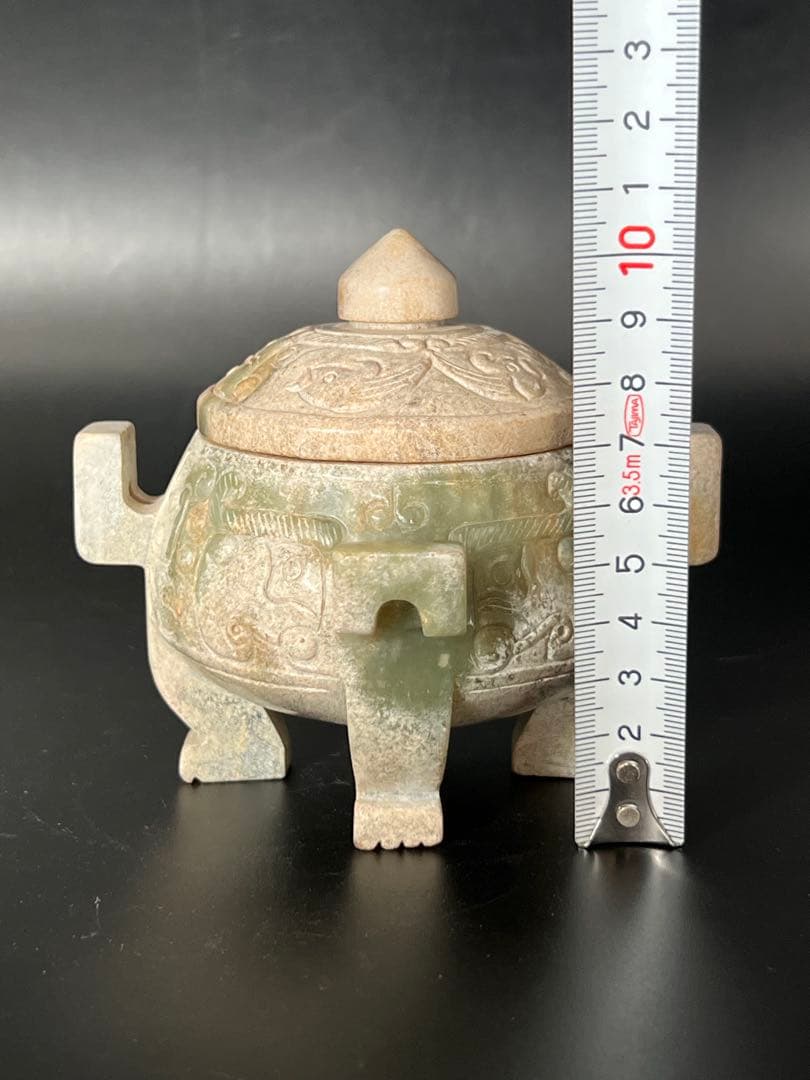 極上 古美術　玉香炉 中国清時代　重さ593g