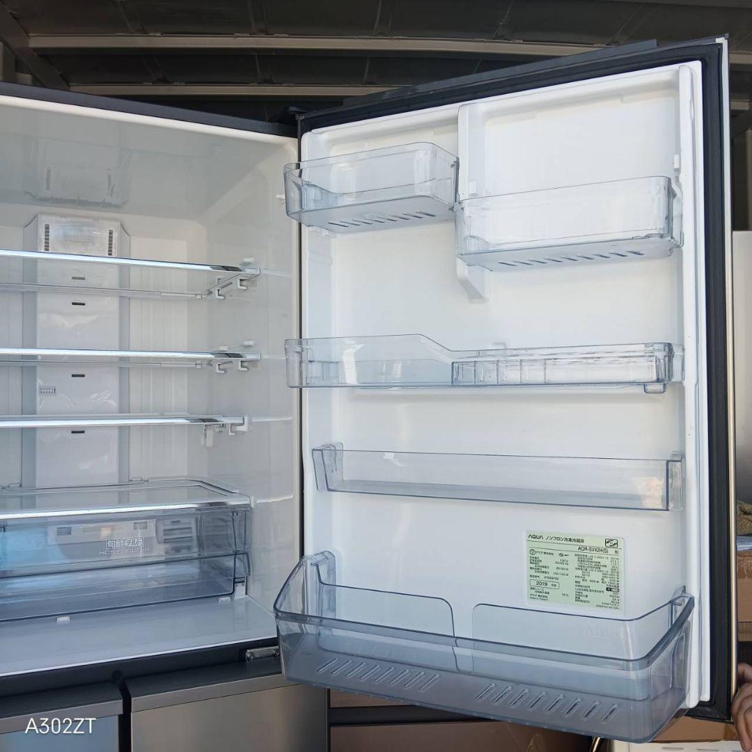 1615くまさん様　設置まで対応　アクア　人気モデル　大型冷蔵庫　415L