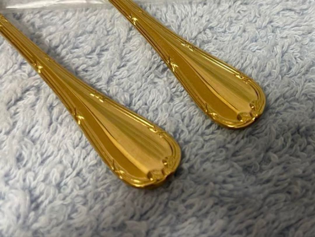 未使用品⭕️廃盤希少クリストフル ゴールド モカスプーン 2本