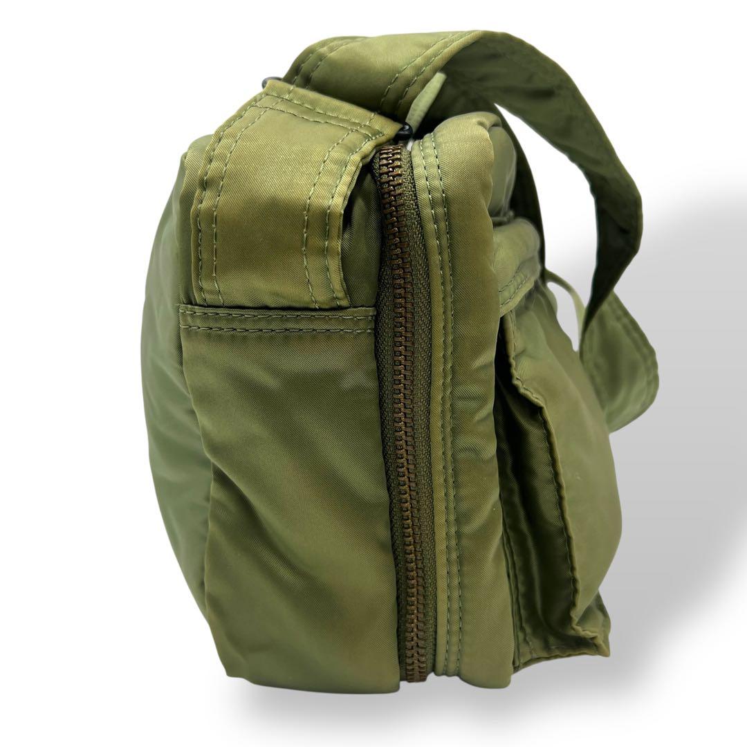 美品PORTER ポーター ショルダーバッグ タンカー セージグリーン596