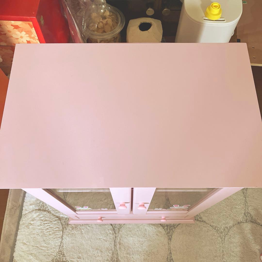 昭和レトロ レトロポップ 飾り棚 食器棚 チェスト キャビネット 脚付 内藤ルネ