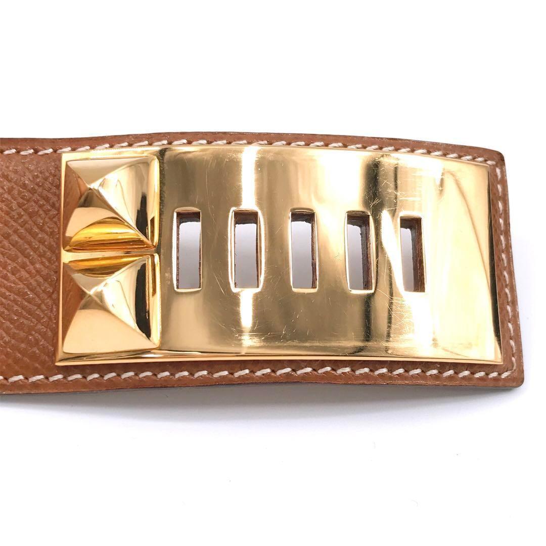 HERMES エルメス コリエドシアン メドール ベルト ライトブラウン 70