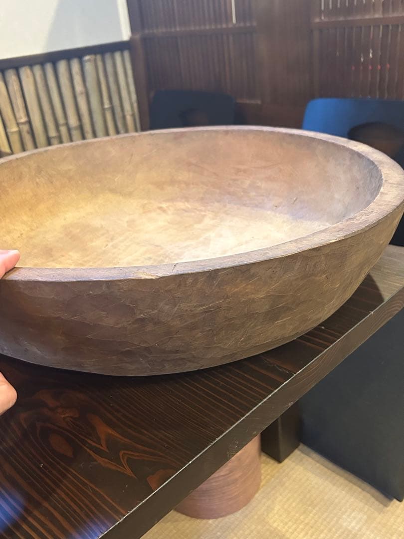 最終値引き❗️こね鉢　木製大きめ直径60