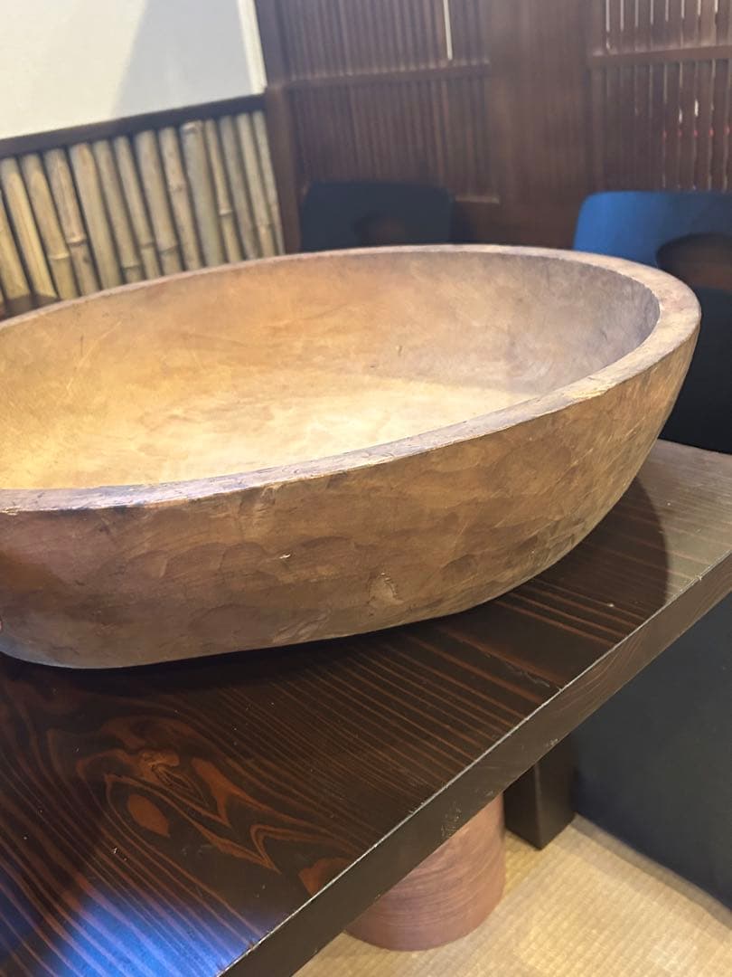 最終値引き❗️こね鉢　木製大きめ直径60