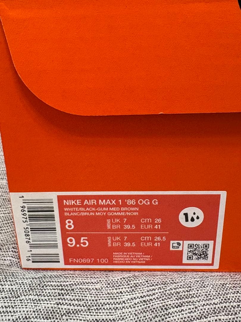 26.0 ☆新品　ナイキ エアマックス1 ’86 OG ゴルフシューズ　ホワイト