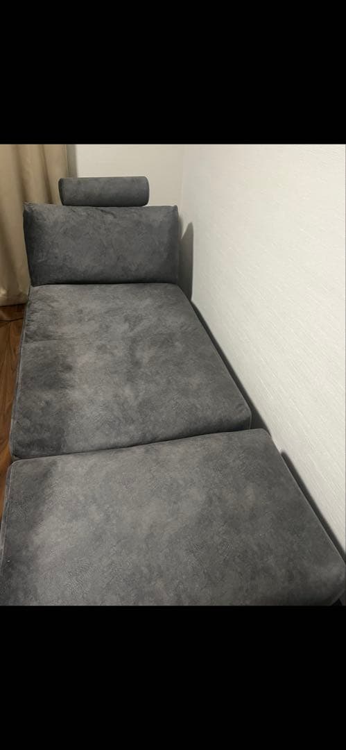 SOLID （ミヤモト家具） ウォルナットカウチソファ＋オットマン オプション付