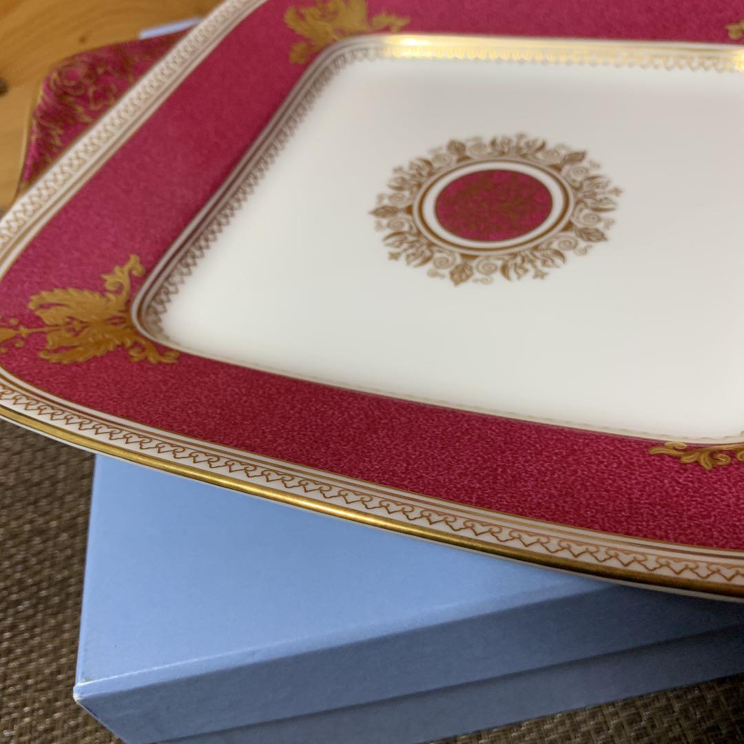 ウェッジウッド コロンビア　パウダールビー　bbスクエアプレート