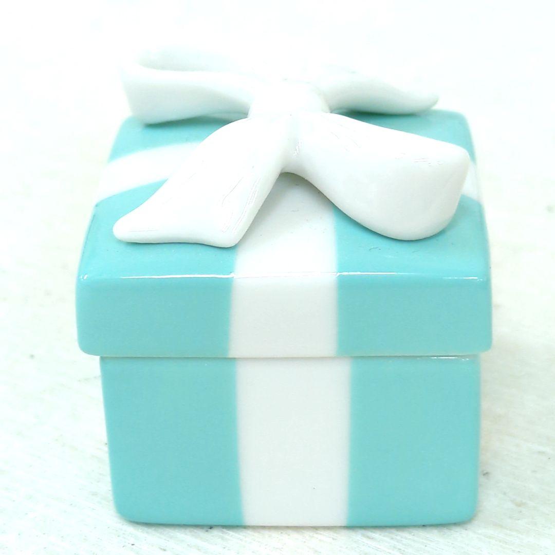 ティファニー ミニ ジュエリーケース 陶器 ブルー Tiffany
