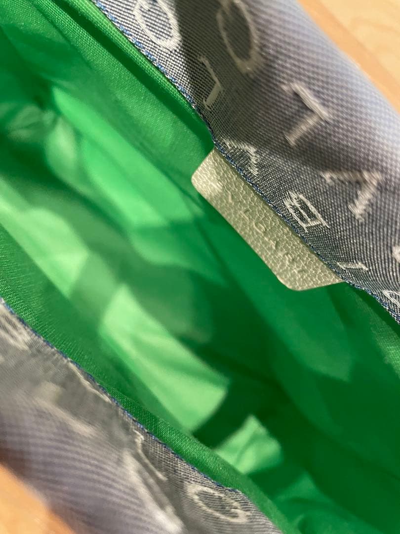 ブルガリ　ロゴマニア　ブルー　アイボリー　ミニトートバッグ