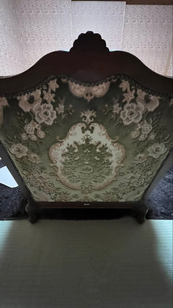 オールドカリモク 金華山 シングルソファ アンティーク 猫脚 1人掛け 椅子