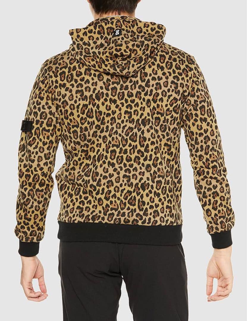 【新品】パーリーゲイツPEARLYGATES/メンズ/ヒョウ柄パーカー【M】