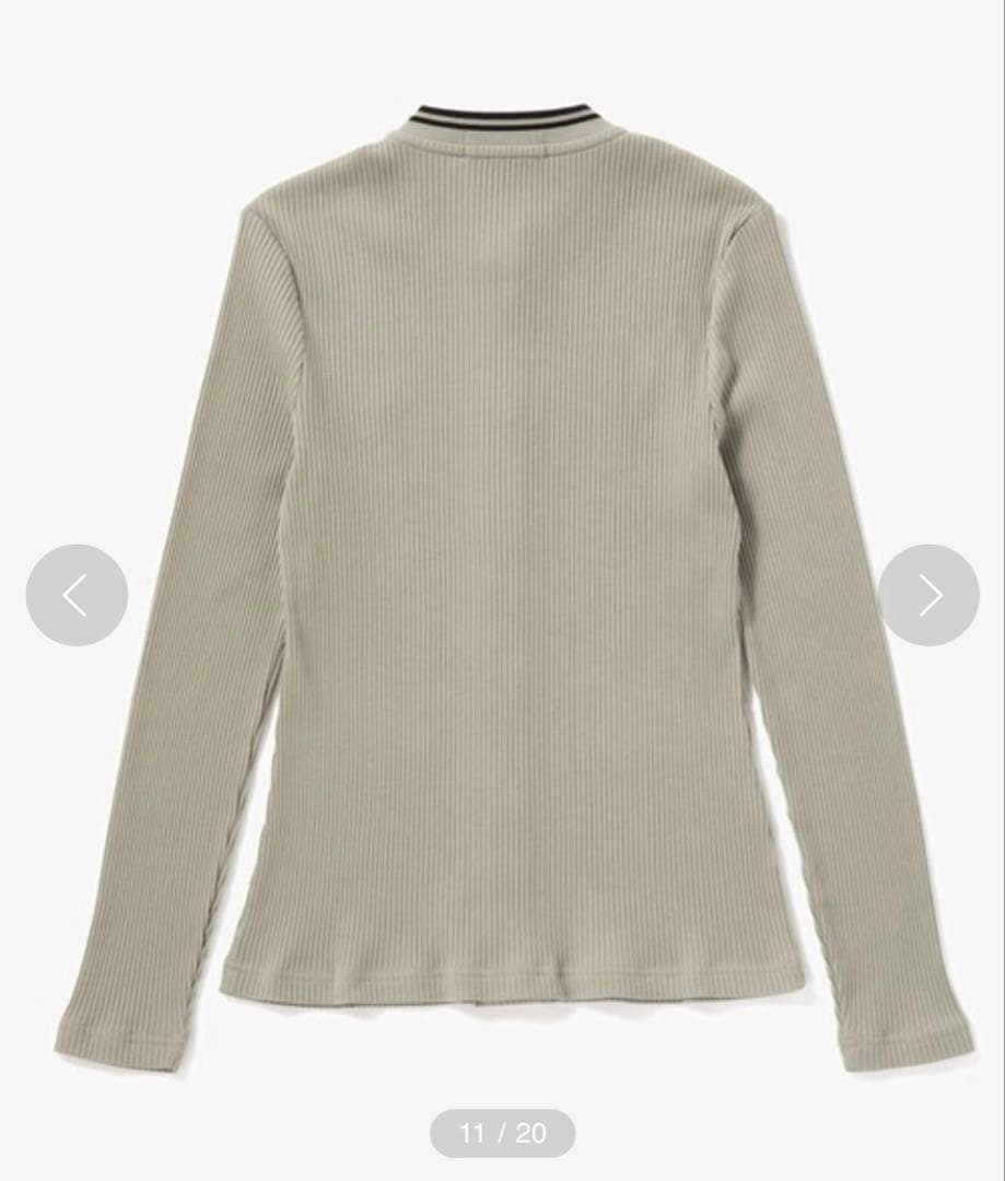 Ribbed Button-Through Top/フレッドペリー