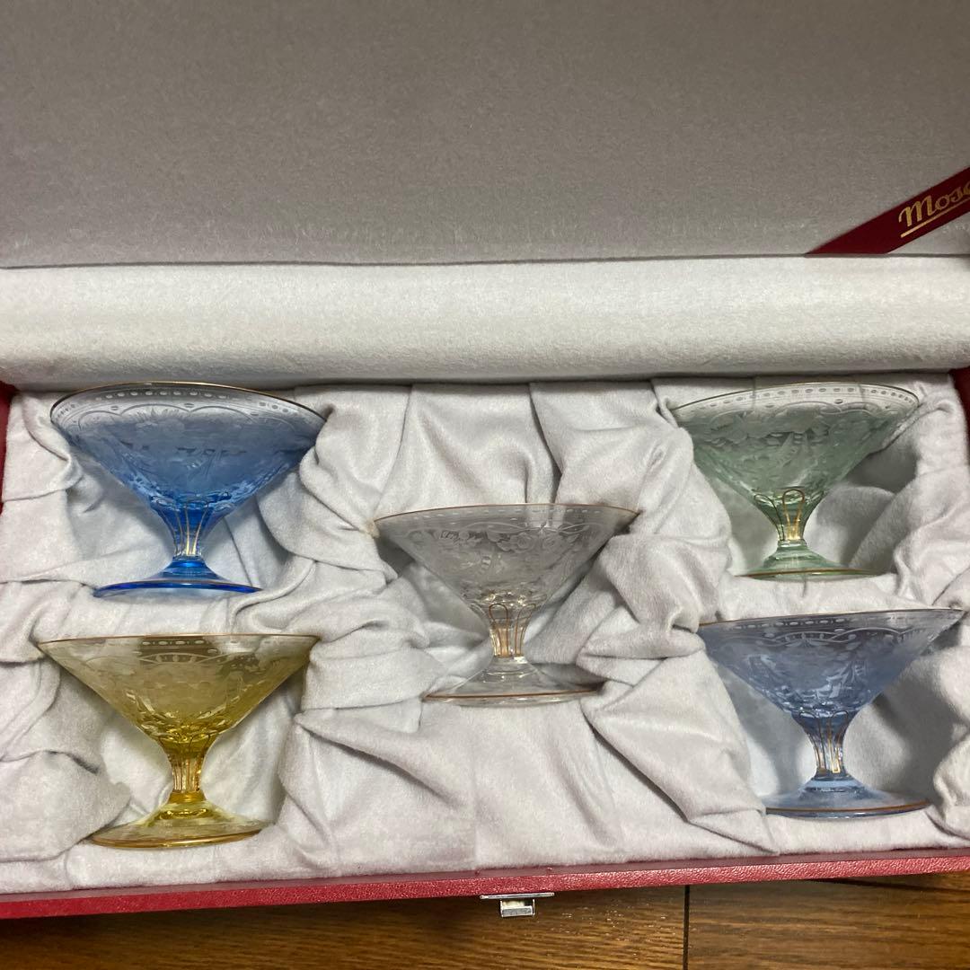 モーゼル　Moser 5個セット デザートグラス