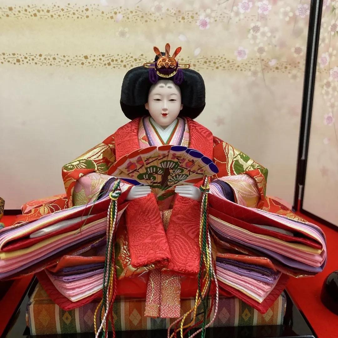 F14 三五親王のみ　親王飾り　ひな人形　ひな祭り　豪華な金蘭衣裳