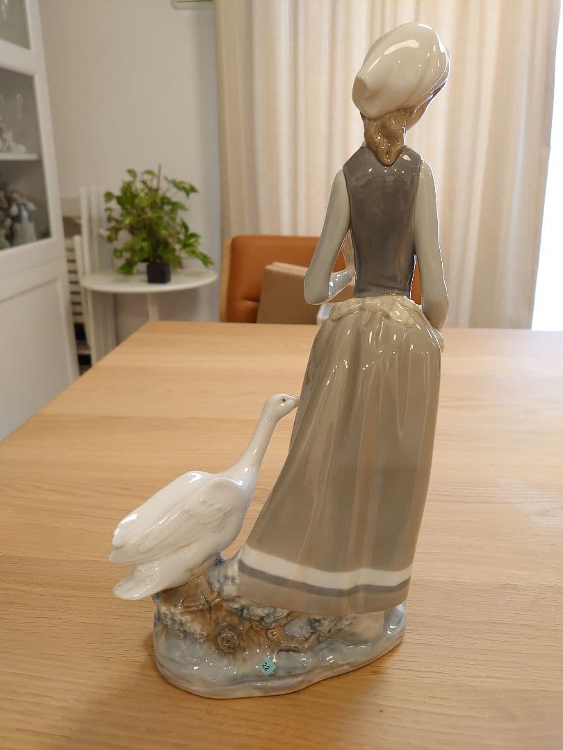 【極美品 無欠損 希少】LLADRO リヤドロ No.4815『ガチョウと少女』
