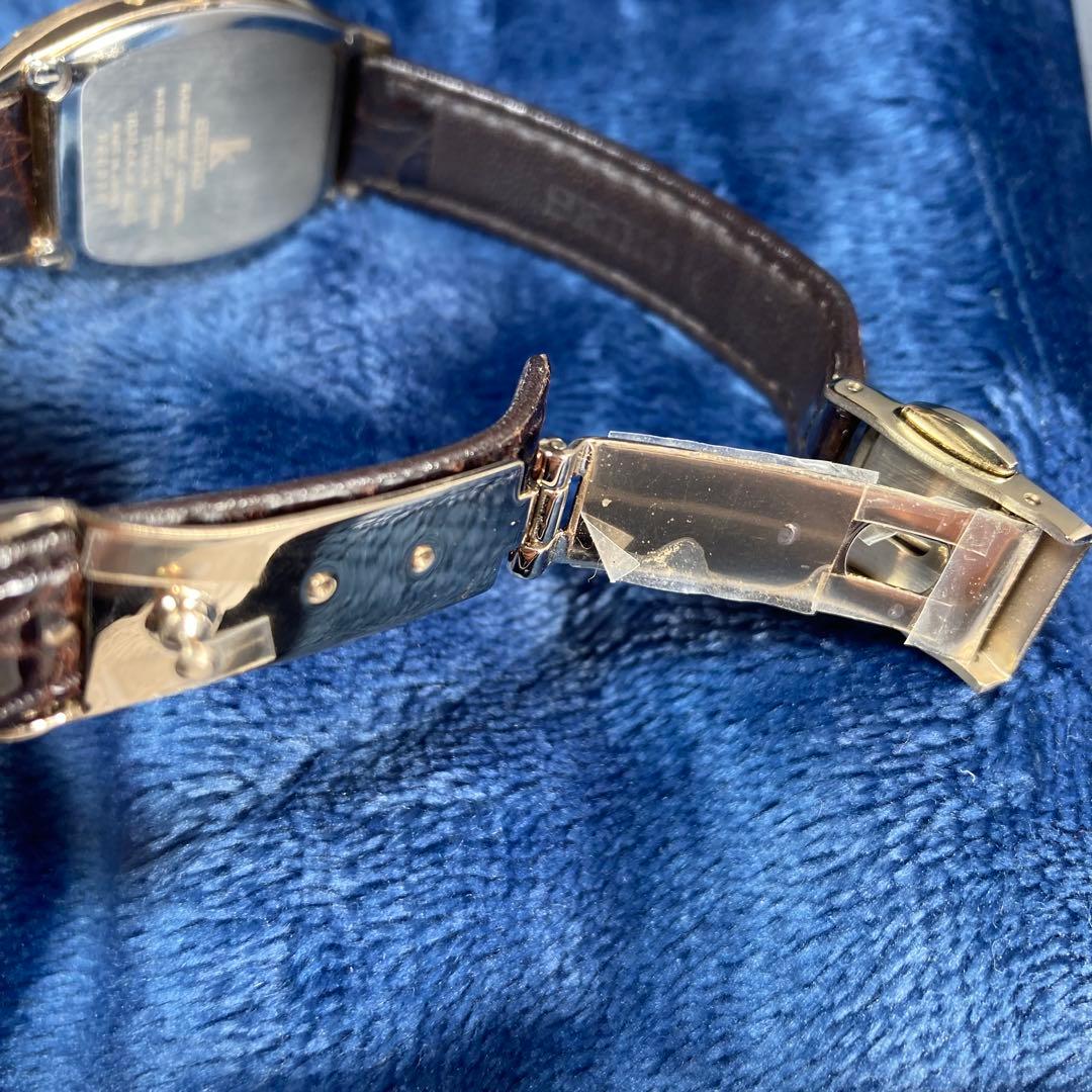 【美品　可動品　箱アリ】SEIKO LUKIA ブラウンレザー腕時計