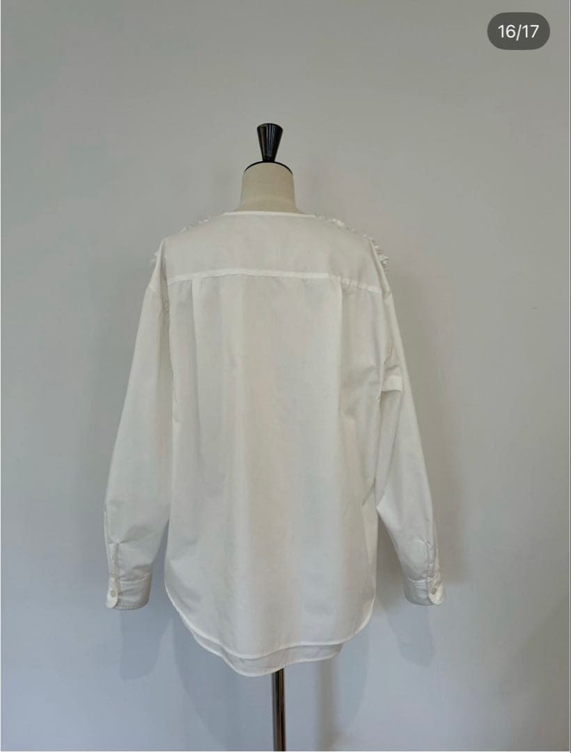 新品rosy monsterケールフリルシャツ白